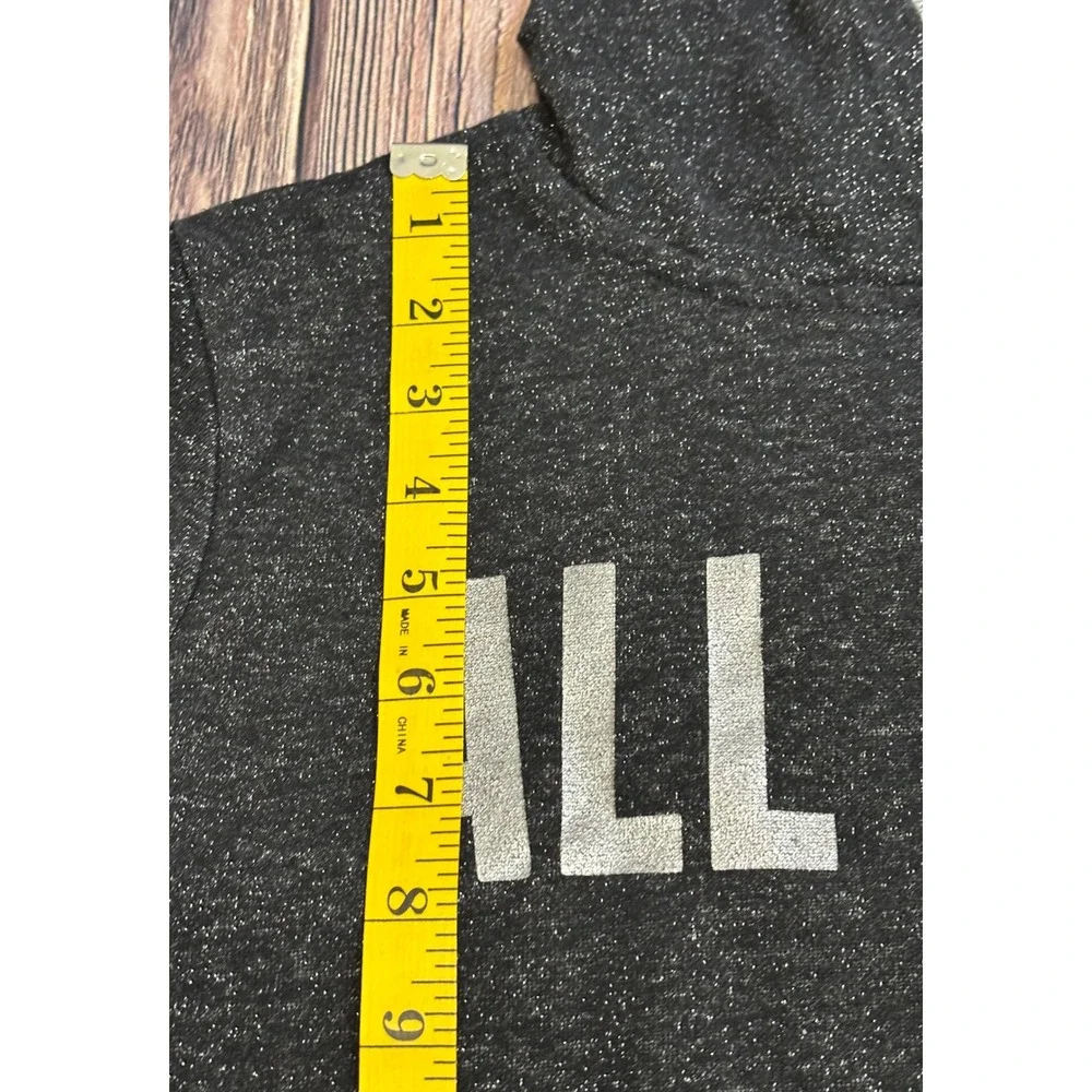 Converse Girls Hoodie Sweatshirt Youth XL Black Gray Pullover All Star Logo Top